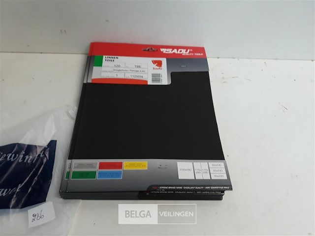 10 x schuurpapier 3 stuks linnen k120 - afbeelding 2 van  3