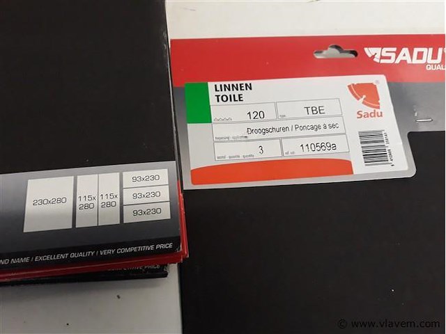 10 x schuurpapier k 120 3 vellen linnen - afbeelding 2 van  2