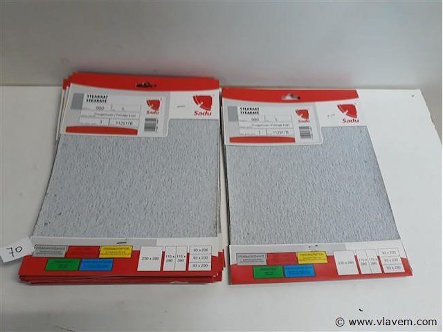 10 x schuurpapier k 80 3 vellen - afbeelding 1 van  2