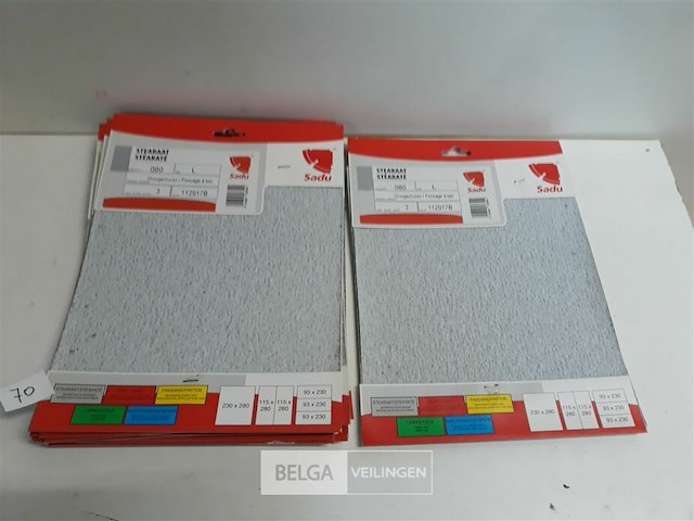 10 x schuurpapier k 80 3 vellen - afbeelding 1 van  3