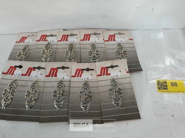 10 x sierplaat staal vermessingd 80 mm - afbeelding 2 van  3