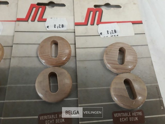 10 x sleutelplaat hout beuk 35 mm 2 stuks - afbeelding 3 van  3