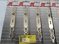 10 x sleutelplaat zamak vermessingd 185 mm - afbeelding 3 van  3