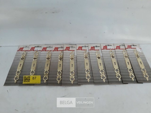10 x sleutelplaat zamak vermessingd 185 mm - afbeelding 1 van  3