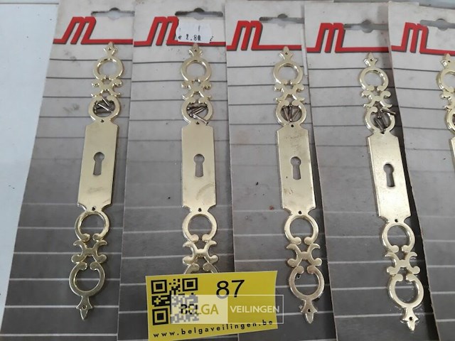 10 x sleutelplaat zamak vermessingd 185 mm - afbeelding 3 van  3