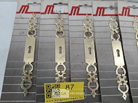 10 x sleutelplaat zamak vermessingd 185 mm - afbeelding 3 van  3