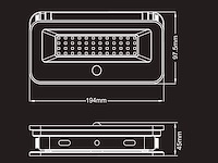 10 x solar 400lm led 3in1 kleur cct breedstraaler met sensor - afbeelding 7 van  8
