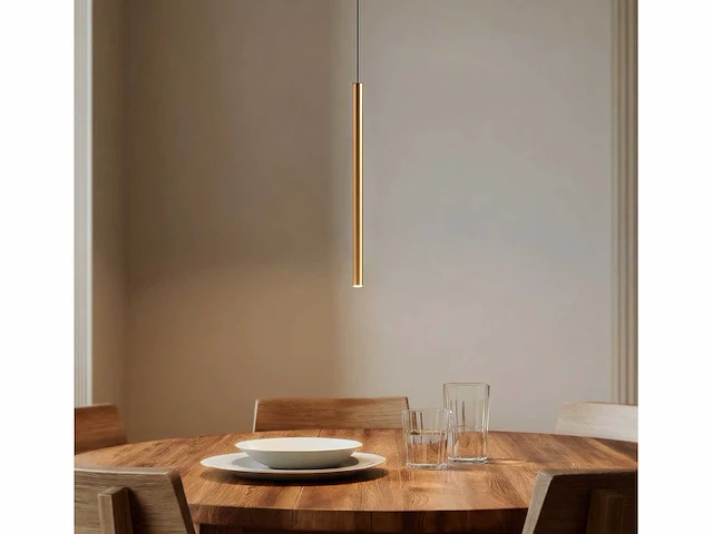10 x solo tube slim design hanglamp zwart - afbeelding 5 van  5