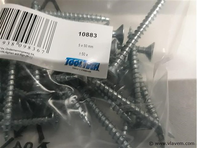 10 x spaanplaatvijzen 5 x 50 50 stuks kruiskop pz 2 - afbeelding 2 van  2