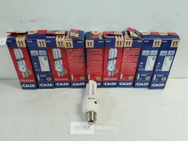 10 x spaarlamp e27 11w met dag/nacht sensor - afbeelding 1 van  3