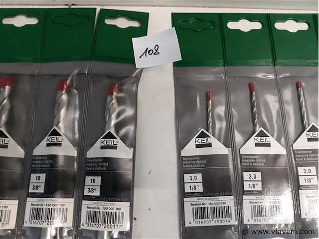 10 x steenboor 3-10 mm - afbeelding 2 van  2