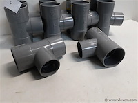 10 x t stuk 50-50-40 pvc lijmverbinding grijs - afbeelding 2 van  2