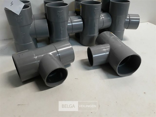 10 x t stuk 50-50-40 pvc lijmverbinding grijs - afbeelding 3 van  3