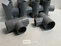 10 x t stuk 50-50-40 pvc lijmverbinding grijs - afbeelding 3 van  3