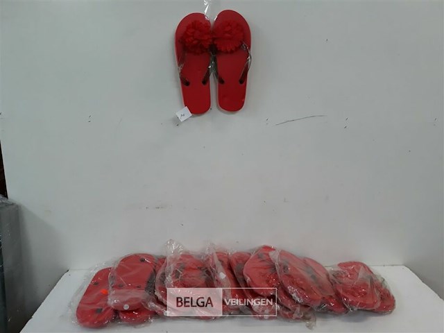 10 x teenslippers met bloem 38/39 - afbeelding 1 van  3