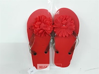 10 x teenslippers met bloem 38/39 - afbeelding 3 van  3