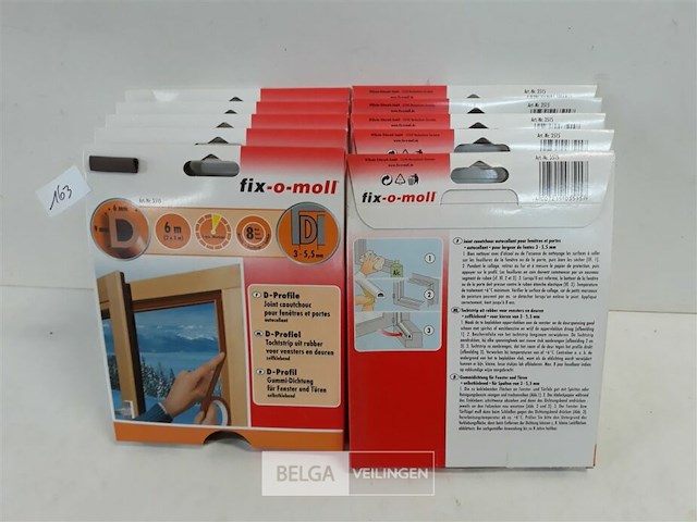 10 x tochtband bruin 9x6mm - afbeelding 1 van  3