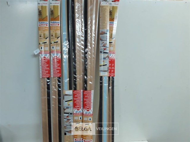 10 x tochtborstel zelfklevend hout kleur - afbeelding 2 van  3