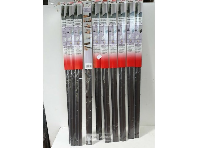 10 x tochtstrip met rubber strip bruin - afbeelding 1 van  3