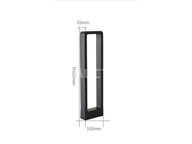 10 x tuinlamp – 60 cm – 7w led – 3000k warm wit – ip54 – zwart – sla-01 - afbeelding 5 van  5