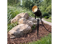 10 x tuinspots met staak – gu10 – ip54 – aluminium – zwart - afbeelding 2 van  5