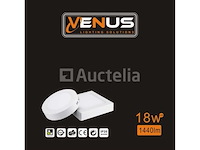 10 x vierkante led-panelen – 18w – 3000k warm wit - afbeelding 1 van  4