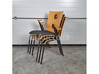 10 x vintage stoel drisag occhio van roel vandebeek voor drisag met armleuning - afbeelding 4 van  6