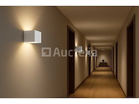 10 x wandlamp – tweerichtings led – kubus – 2 x 5w – wit - afbeelding 2 van  5