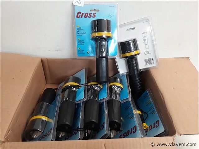 10 x zaklamp rubber halogeen lamp 20 cm - afbeelding 1 van  2