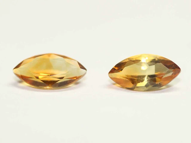 1,00 ct. marquise vorm saffraan citrine-edelsteen - afbeelding 1 van  6