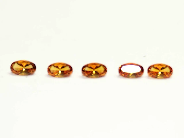 1,00 ct. ovale vorm mandarijne kleur citrien-edelsteen - afbeelding 1 van  6
