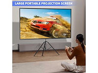 100" draagbaar projectorscherm - voor buiten- en binnengebruik - 16:9 geweven projector - afbeelding 1 van  8