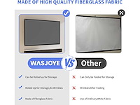 100" draagbaar projectorscherm - voor buiten- en binnengebruik - 16:9 geweven projector - afbeelding 7 van  8