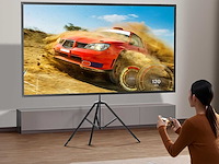 100" draagbaar projectorscherm - voor buiten- en binnengebruik - 16:9 geweven projector - afbeelding 1 van  10