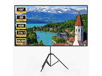 100" draagbaar projectorscherm - voor buiten- en binnengebruik - 16:9 geweven projector - afbeelding 3 van  10