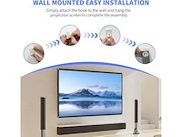 100" draagbaar projectorscherm - voor buiten- en binnengebruik - 16:9 geweven projector - afbeelding 8 van  10