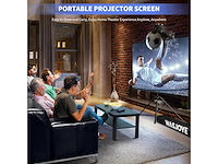 100" draagbaar projectorscherm - voor buiten- en binnengebruik - 16:9 geweven projector - afbeelding 10 van  10