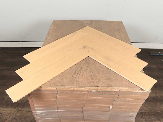 100 m2 parket eiken visgraat - 750 x 150 x 13 mm - afbeelding 3 van  4