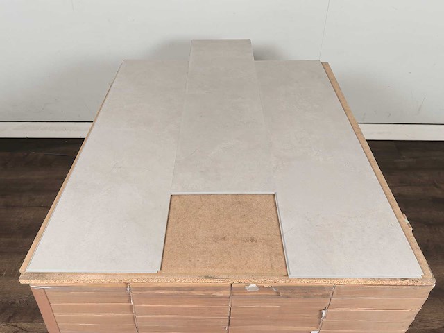 100 m2 pvc click vinyl tegel met xps onderlaag - 610 x 305 x 4+1 mm - afbeelding 3 van  3