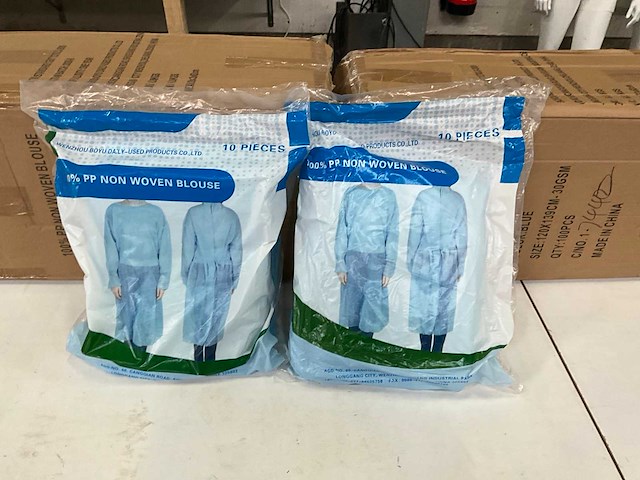 100% pp non woven blouse blauw (200x) - afbeelding 1 van  5