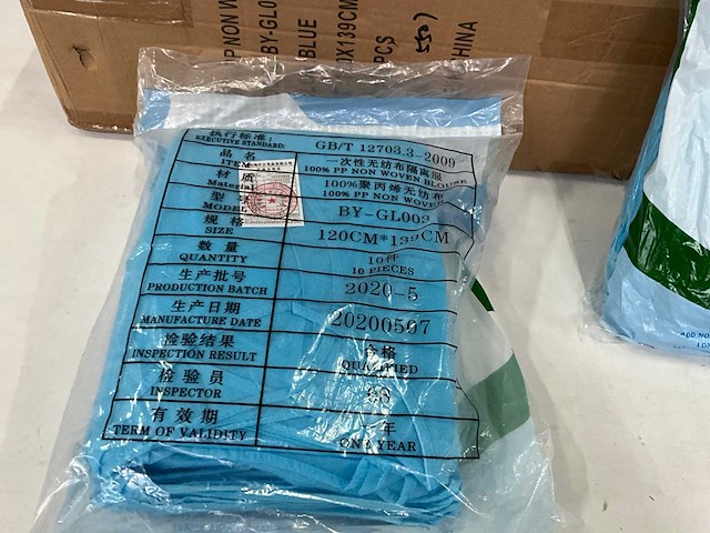 100% pp non woven blouse blauw (200x) - afbeelding 3 van  5