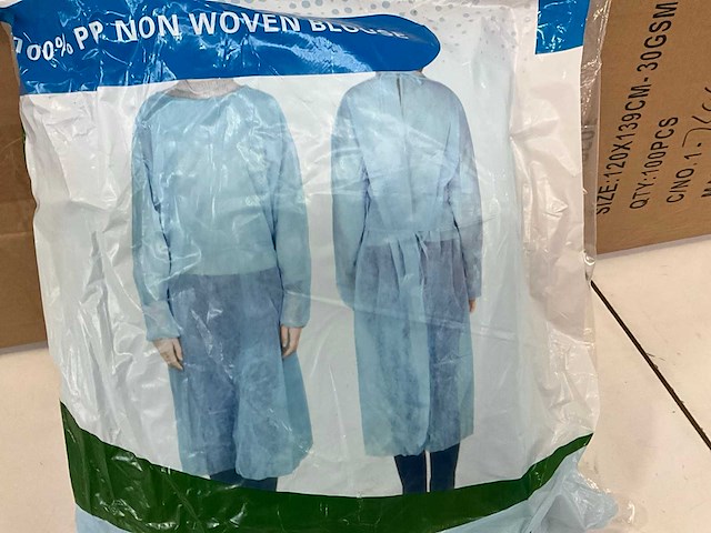 100% pp non woven blouse blauw (200x) - afbeelding 4 van  5