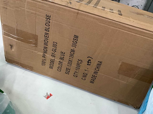 100% pp non woven blouse blauw (200x) - afbeelding 5 van  5