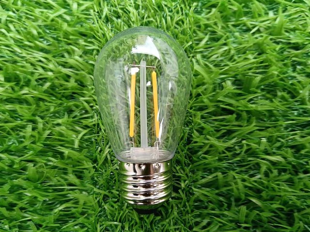 100 x 2w 2700k e27 st45 filament shockproof led bulb - afbeelding 8 van  9