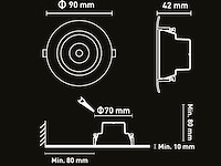 100 x 4.9w cct 3 kleur inbouwspot watredicht zwart - afbeelding 5 van  5