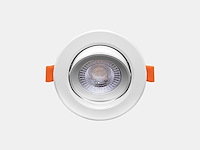 100 x 4.9w smd led inbouwspot 3000k mat wit met lens - afbeelding 3 van  6