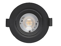 100 x 4.9w smd led inbouwspot 3000k zwart met lens - afbeelding 5 van  7