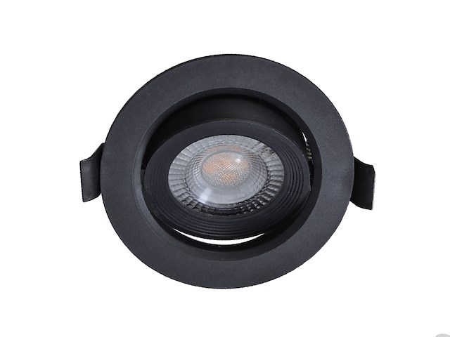 100 x 4.9w smd led recessed spot 3000k black with lens - afbeelding 2 van  6
