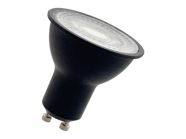 100 x 7w gu10 led spot met lens 3000k zwart - afbeelding 1 van  2