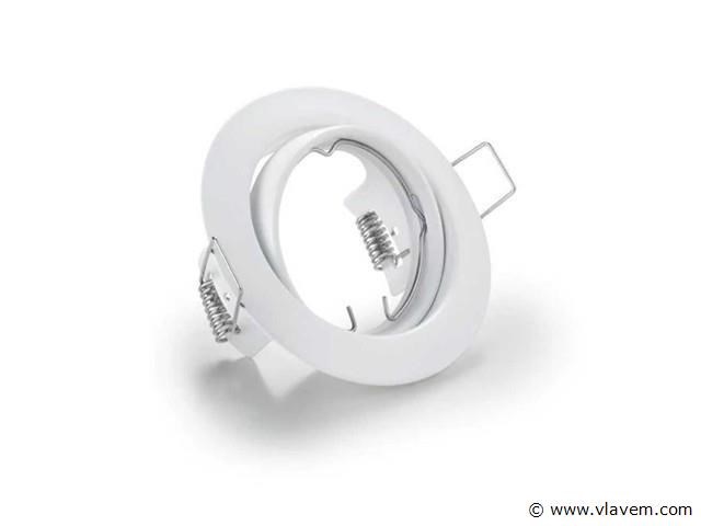 100 x downlight fitting – draaibaar – gu10 – wit – ip20 - afbeelding 2 van  5